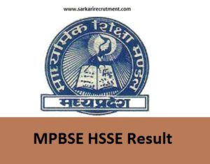 MPBSE HSSC 12th Results