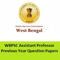 WBPSC Assistant Professor Previous Year Question Papers