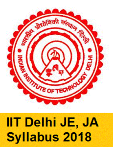 IIT Delhi Syllabus 2018