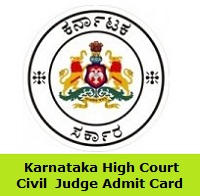 Karnataka High Court Civil Judge Admit Card