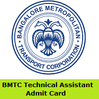 BMTC Technical Assistant Admit Card