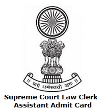 Supreme Court Law Clerk Assistant Admit Card