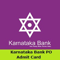 Karnataka Bank PO Admit Card