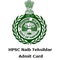 HPSC Naib Tehsildar Admit Card