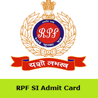 RPF SI Admit Card