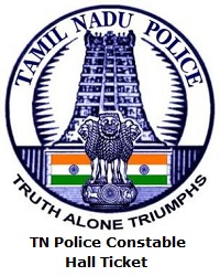 TN Police Constable Hall Ticket