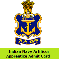 Indian Navy Artificer Apprentice Admit Card