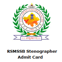 RSMSSB Stenographer Admit Card