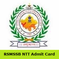 RSMSSB NTT Admit Card