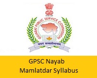 GPSC Nayab Mamlatdar Syllabus