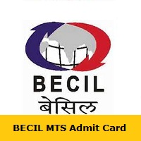BECIL MTS Admit Card