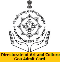 Directorate of Art and Culture Goa Admit Card