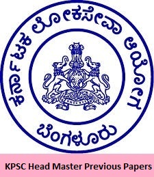 KPSC Head Master Previous Papers 