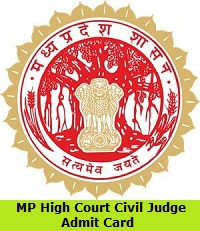 MP High Court Civil Judge Admit Card