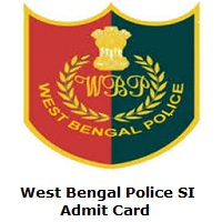 West Bengal Police SI Admit Card