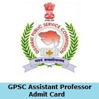 GPSC Assistant Professor Admit Card