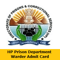HP Prison Department Warder Admit Card