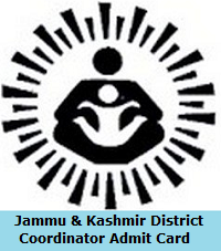 Jammu & Kashmir District Coordinator Admit Card