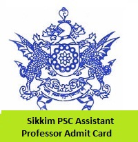 Sikkim PSC Assistant Professor Admit Card