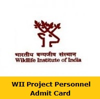 WII Project Personnel Admit Card