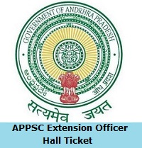 APPSC Extension Officer Hall Ticket 