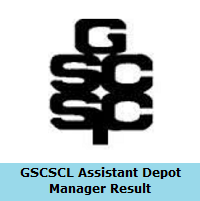 GSCSCL Assistant Depot Manager Result
