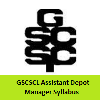 GSCSCL Assistant Depot Manager Syllabus