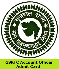 GSRTC Account Officer Admit Card