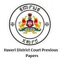 Haveri District Court Previous Papers
