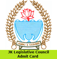 JK Legislative Council Admit Card 