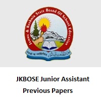 JKBOSE Junior Assistant Previous Papers