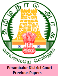 Perambalur District Court Previous Papers