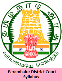 Perambalur District Court Syllabus