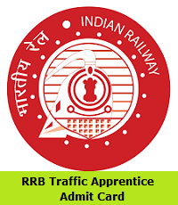 RRB Traffic Apprentice Admit Card