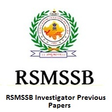 RSMSSB Investigator Previous Papers