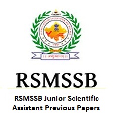 RSMSSB Junior Scientific Assistant Previous Papers