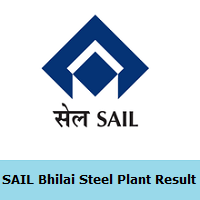 SAIL Bhilai Steel Plant Result