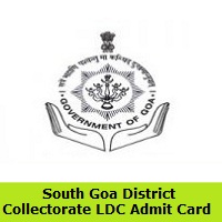 South Goa District Collectorate LDC Admit Card