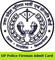 UP Police Fireman Admit Card