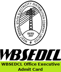 WBSEDCL Office Executive Admit Card