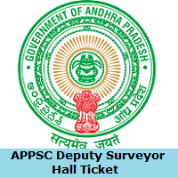 APPSC Deputy Surveyor Hall Ticket