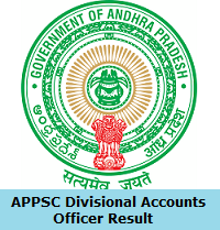 APPSC Divisional Accounts Officer Result