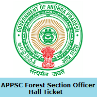 APPSC Forest Section Officer Hall Ticket