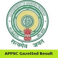 APPSC Gazetted Result