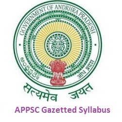 APPSC Gazetted Syllabus