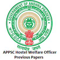 APPSC Hostel Welfare Officer Previous Papers