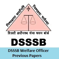 DSSSB Welfare Officer Previous Papers