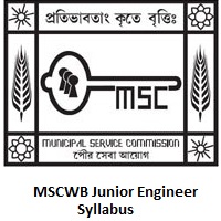 MSCWB Junior Engineer Syllabus