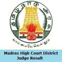 Madras High Court District Judge Result