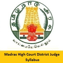 Madras High Court District Judge Syllabus